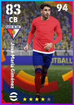 Jose Maria Gimenez eFootball 2026 player card — 83 OVR CB