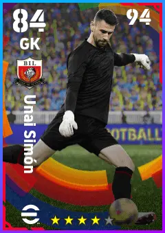 Unai Simon eFootball 2026 player card — 84 OVR GK