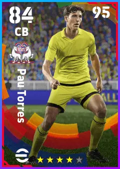 Pau Torres eFootball 2026 player card — 84 OVR CB