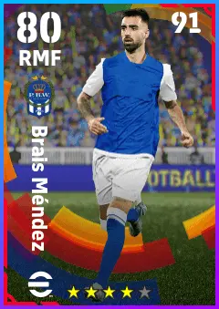 Brais Mendez eFootball 2026 player card — 80 OVR RMF