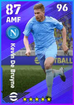 Kevin De Bruyne eFootball 2026 player card — 87 OVR AMF