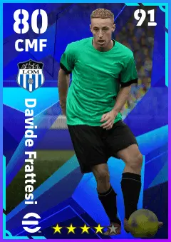 Davide Frattesi eFootball 2026 player card — 80 OVR CMF