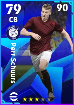 Perr Schuurs eFootball 2026 player card — 79 OVR CB