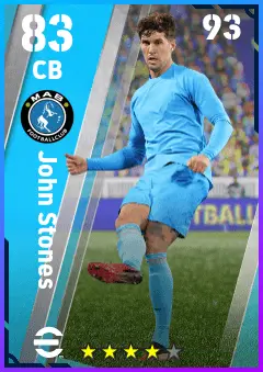 John Stones eFootball 2026 player card — 83 OVR CB