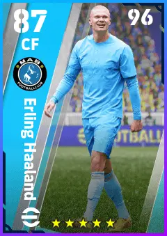Erling Haaland eFootball 2026 player card — 87 OVR CF