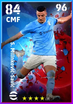S. Milinkovic-Savic eFootball 2026 player card — 84 OVR CMF
