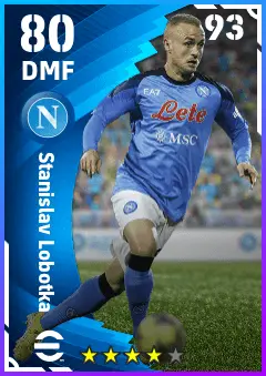 Stanislav Lobotka eFootball 2026 player card — 80 OVR DMF