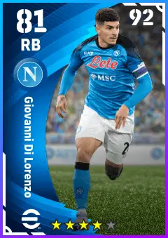 Giovanni Di Lorenzo eFootball 2026 player card — 81 OVR RB