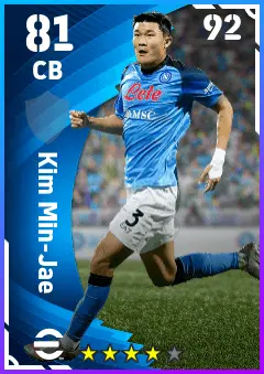 Kim Min-Jae eFootball 2026 player card — 81 OVR CB