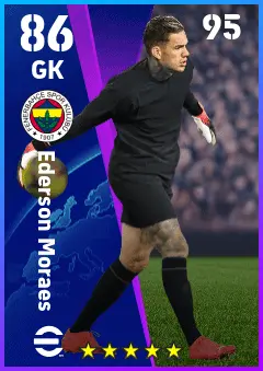 Ederson Moraes eFootball 2026 player card — 86 OVR GK