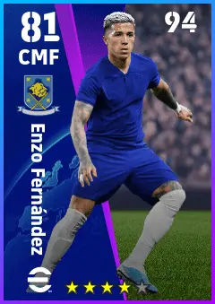 Enzo Fernandez eFootball 2026 player card — 81 OVR CMF