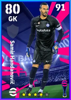 Samir Handanovic eFootball 2026 player card — 80 OVR GK