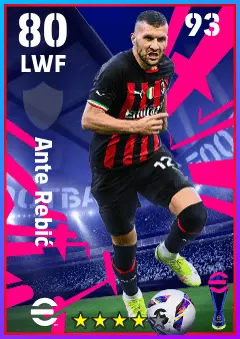 Ante Rebic eFootball 2026 player card — 80 OVR LWF