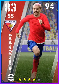Antoine Griezmann eFootball 2026 player card — 83 OVR SS