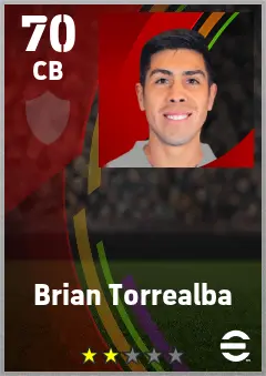 Brian Torrealba eFootball 2026 player card — 70 OVR CB
