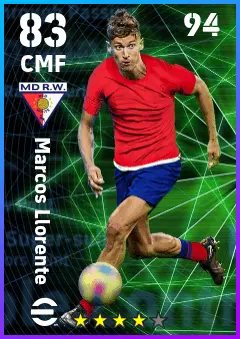 Marcos Llorente eFootball 2026 player card — 83 OVR CMF
