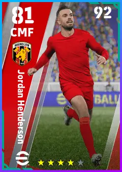 Jordan Henderson eFootball 2026 player card — 81 OVR CMF