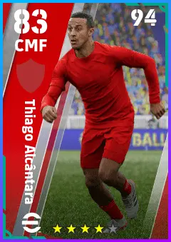 Thiago Alcantara eFootball 2026 player card — 83 OVR CMF