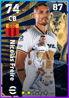 Nicolas Freire eFootball 2026 player card — 74 OVR CB