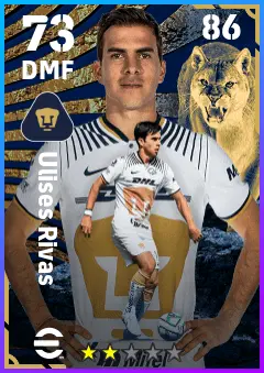 Ulises Rivas eFootball 2026 player card — 73 OVR DMF