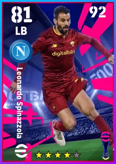 Leonardo Spinazzola eFootball 2026 player card — 81 OVR LB