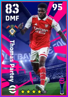 Thomas Partey eFootball 2026 player card — 83 OVR DMF