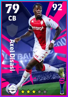 Axel Disasi eFootball 2026 player card — 79 OVR CB