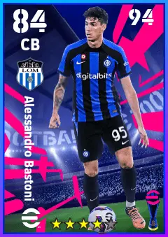Alessandro Bastoni eFootball 2026 player card — 84 OVR CB
