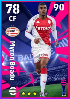 Myron Boadu eFootball 2026 player card — 78 OVR CF