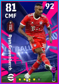 Ryan Gravenberch eFootball 2026 player card — 81 OVR CMF