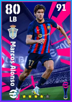 Marcos Alonso eFootball 2026 player card — 80 OVR LB