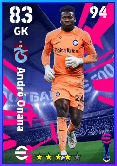 Andre Onana eFootball 2026 player card — 83 OVR GK
