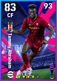 Tammy Abraham eFootball 2026 player card — 83 OVR CF