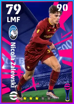 Nicola Zalewski eFootball 2026 player card — 79 OVR LMF