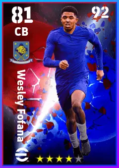 Wesley Fofana eFootball 2026 player card — 81 OVR CB