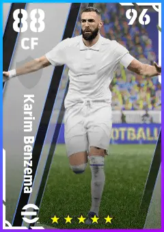 Karim Benzema eFootball 2026 player card — 88 OVR CF