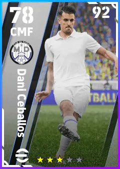 Dani Ceballos eFootball 2026 player card — 78 OVR CMF