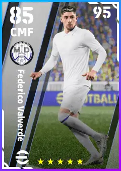 Federico Valverde eFootball 2026 player card — 85 OVR CMF