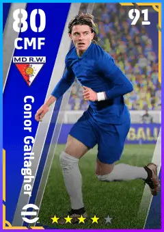 Conor Gallagher eFootball 2026 player card — 80 OVR CMF