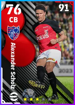 Alexander Scholz eFootball 2026 player card — 76 OVR CB