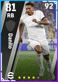 Danilo eFootball 2026 player card — 81 OVR RB