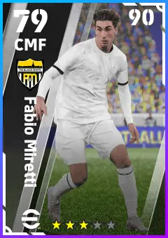 Fabio Miretti eFootball 2026 player card — 79 OVR CMF