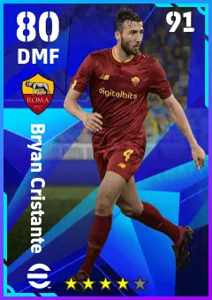 Bryan Cristante eFootball 2026 player card — 80 OVR DMF