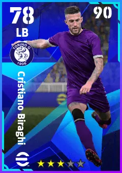 Cristiano Biraghi eFootball 2026 player card — 78 OVR LB