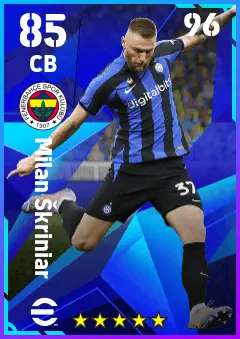 Milan Skriniar eFootball 2026 player card — 85 OVR CB