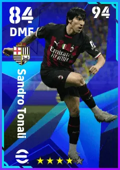 Sandro Tonali eFootball 2026 player card — 84 OVR DMF
