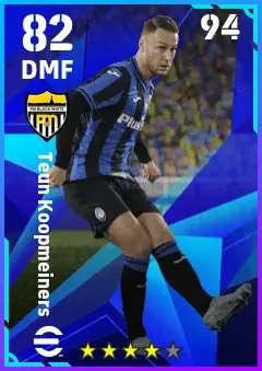 Teun Koopmeiners eFootball 2026 player card — 82 OVR DMF