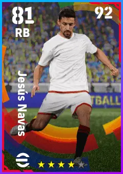 Jesus Navas eFootball 2026 player card — 81 OVR RB