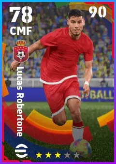 Lucas Robertone eFootball 2026 player card — 78 OVR CMF