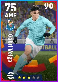 Gabri Veiga eFootball 2026 player card — 75 OVR AMF
